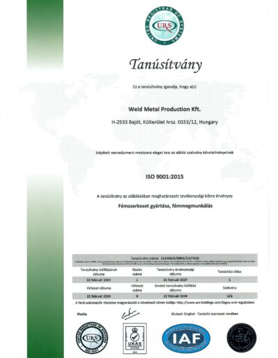 MSZ EN ISO 9001:2015